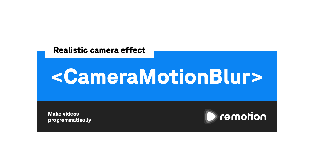  Remotion Make videos programmatically in React